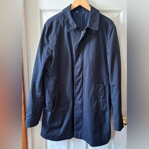 Classic Men's Dark Blue Trench Coat Euro sz 52 or sz 42 Men